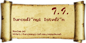 Turcsányi István névjegykártya