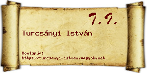 Turcsányi István névjegykártya