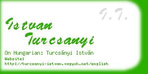 istvan turcsanyi business card